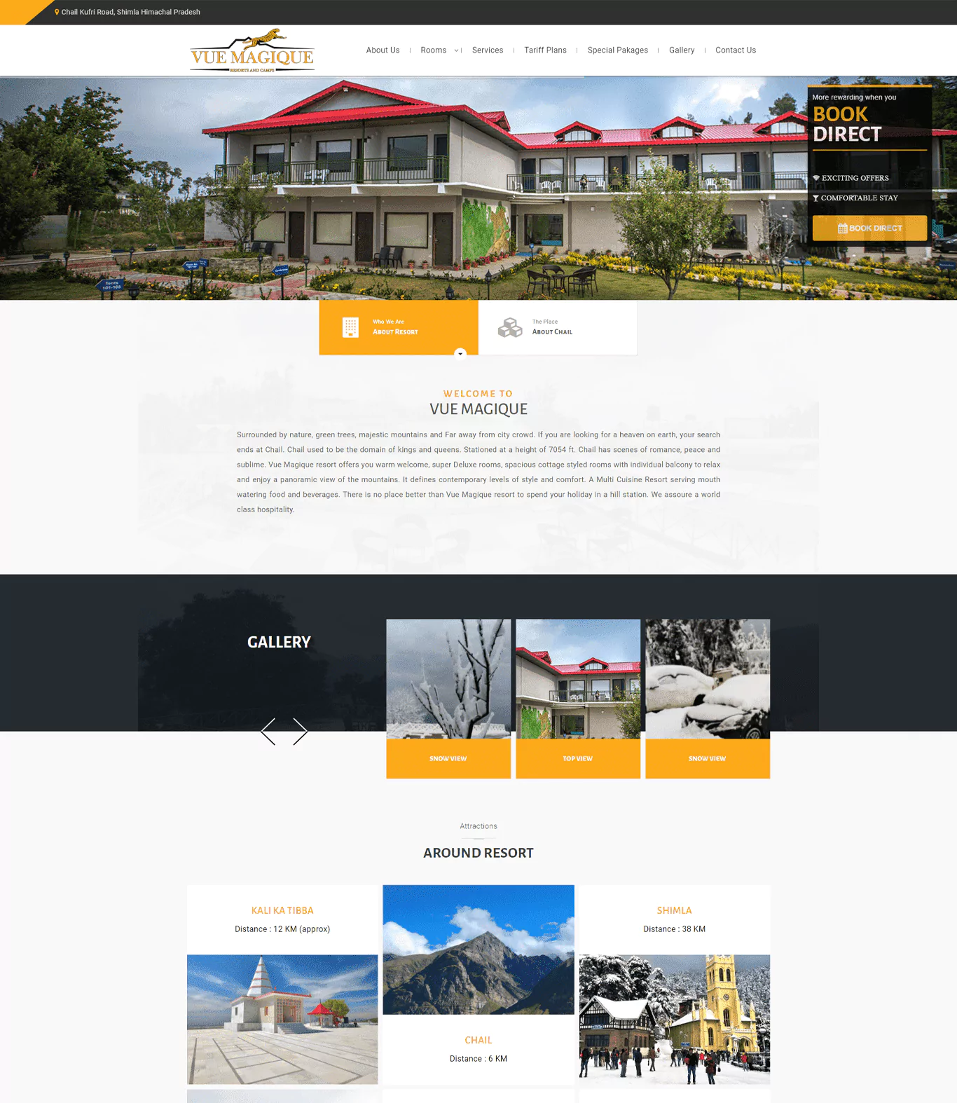 Vue Magique | Resort in Chail project screenshot